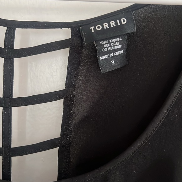Torrid black chiffon top women’s plus size 3 - Picture 6 of 6